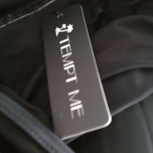 Tempt Me Women One Piece Swimsuit High Neck Plunge Mesh Ruched Monokini Swimwear - Picture 7 of 8